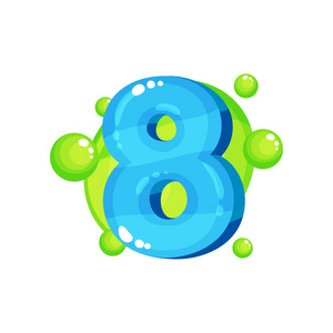 标志图标向量红色的数字集合-八白色背景上有光泽的红色数字八568$num