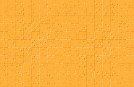 孤立在黑色背景上的橙色的拼图颜色解说模式