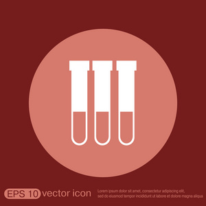 烧瓶灯泡医学或化学图标