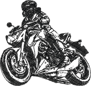 极端抽象摩托车越野赛赛车骑摩托车