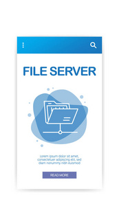文件服务器图表。矢量插图