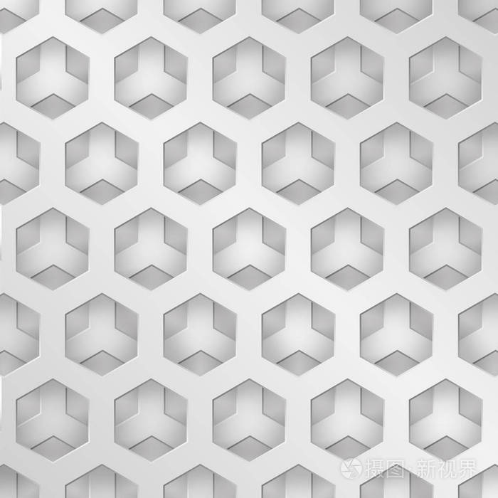 现代背景下金属质感,六角网格形状