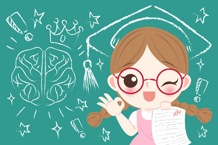 学生考试卡通图片