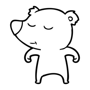 矢量图的快乐卡通熊