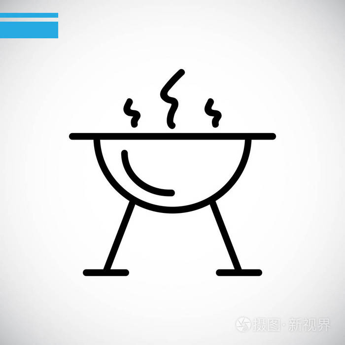 火盆烧烤图标插画-正版商用图片0n8jgy-摄图新视界