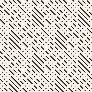 平铺当代平面设计的不规则迷宫形状。矢量无缝黑色和白色花纹