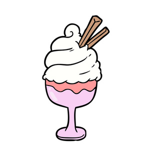 卡通冰激淋甜点