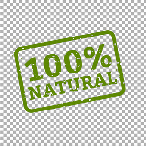 100 自然邮票标志透明背景, 向量例证