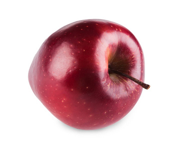 孤立在白色背景上的一个成熟新鲜红苹果