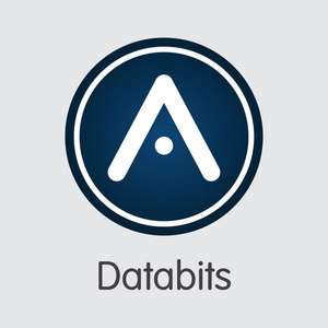 Databits Cryptocurrency 硬币。Dtb 的矢量图解