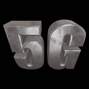 在黑色的 3d 金属 5 g 图标。