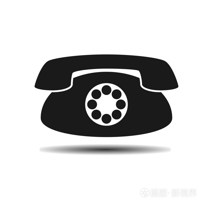 黑色的旧复古电话