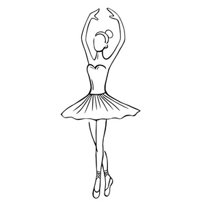 芭蕾舞简笔画简单图片