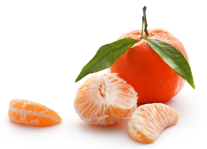 新鲜橘子的特写图片