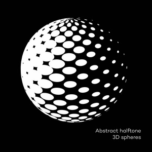 设置抽象半色调 3d spheres10