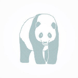 熊猫站图图形矢量
