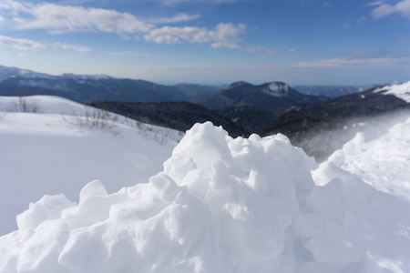 冬山风景用云