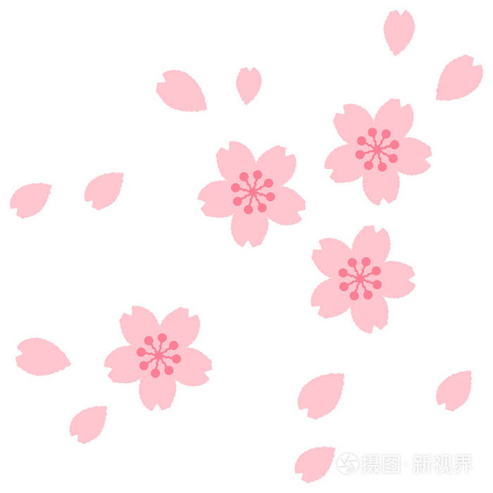 樱花图由矢量数据