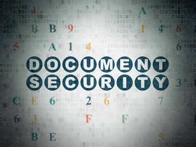 安全理念 文档安全数字数据纸张背景上
