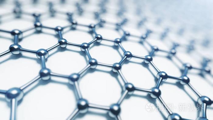 3dillusrtation的石墨烯分子纳米技术的背景说明