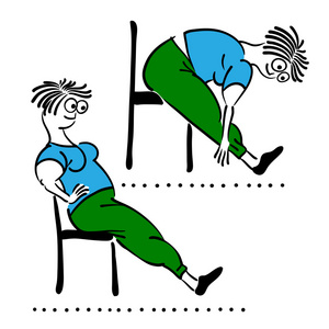 普拉提卡通图片