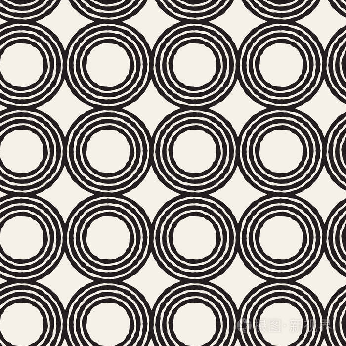 无缝抽象手绘图案.矢量手绘线背景纹理.墨笔笔画几何设计