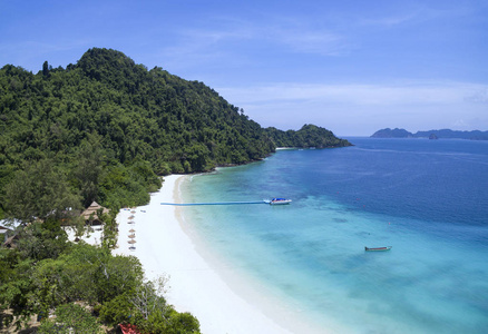 美丽的白色沙滩 nyang oo phee 岛最 popula