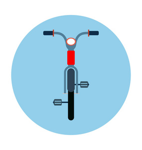 自行车平面矢量图标图片