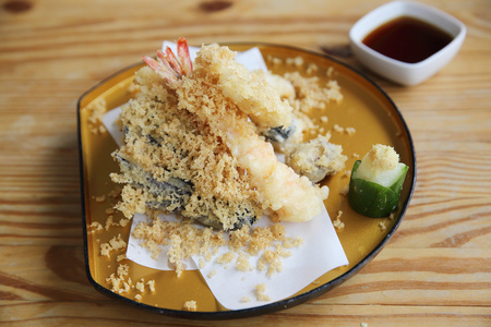 天妇罗日本食品上木背景