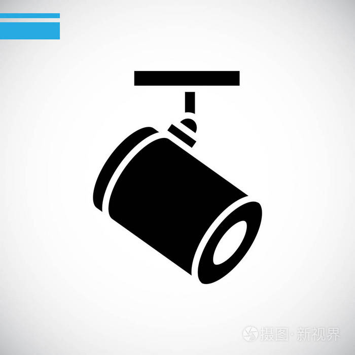 聚光灯下图标平插画-正版商用图片0na750-摄图新视界