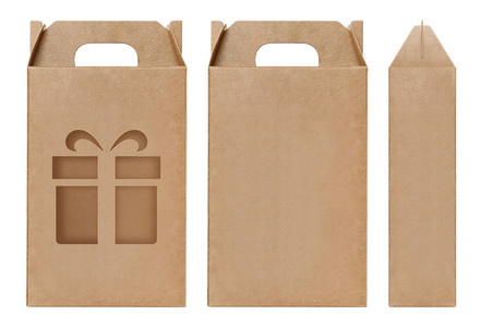 纸箱纸牛皮纸天然材料, 礼品盒棕色纸从工业包装纸盒照片