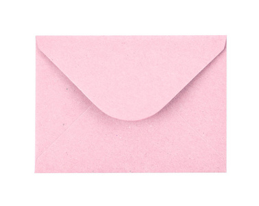 孤立的粉红色纸信封