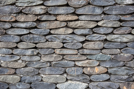 石头墙使用建筑商和设计师的特写