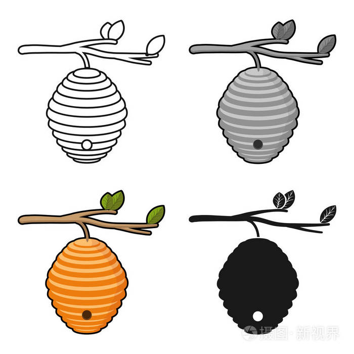 蜂巢的画法(简笔画)图片