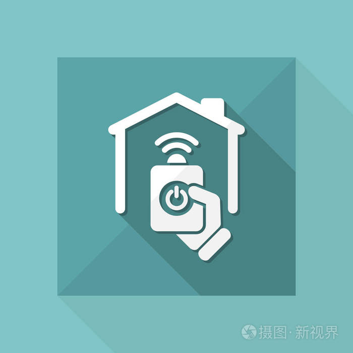 单个孤立首页远程图标矢量插画