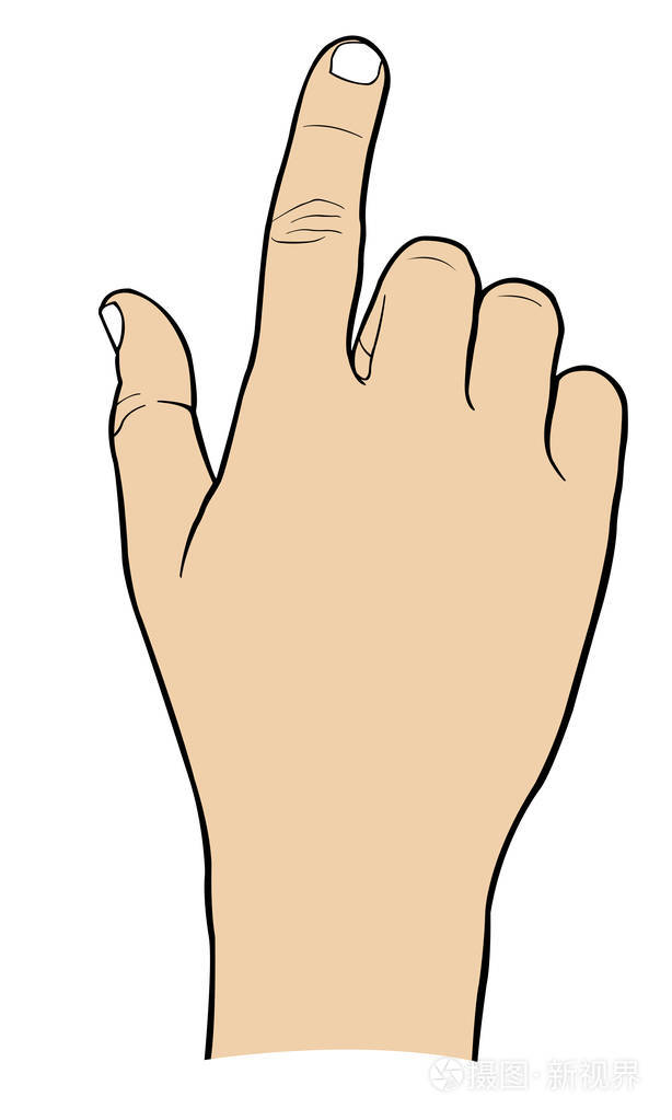 一只手,用手指触摸的插图插画-正版商用图片0nawjm-摄图新视界