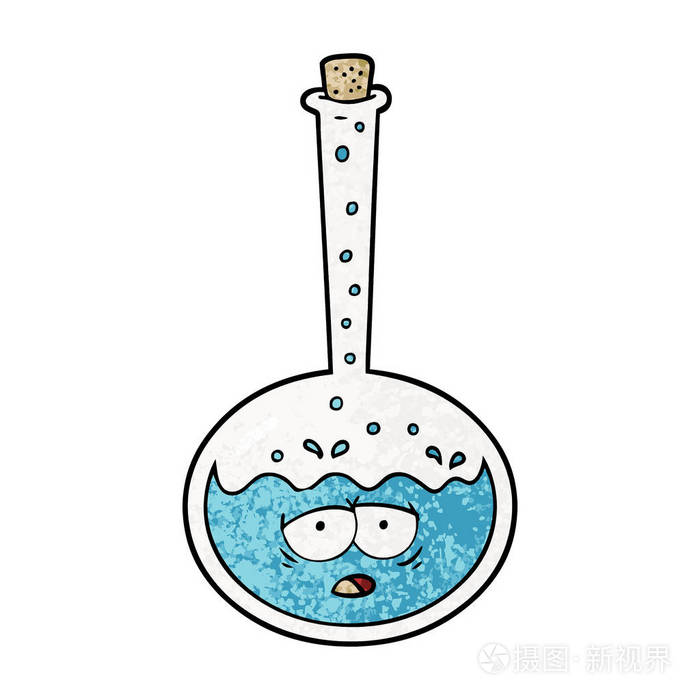 卡通化学反应的矢量图解