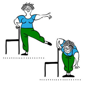 普拉提卡通图片