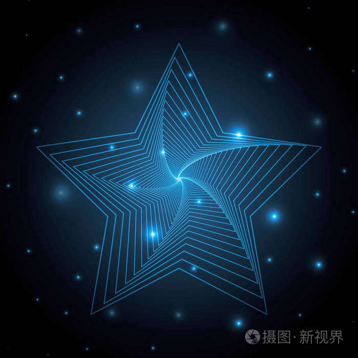 技术抽象星形几何线条艺术矢量插图插画-正版商用图片0nay6e-摄图新