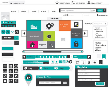 web 设计矢量元素集
