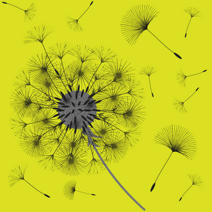 蓝色抽象蒲公英图片