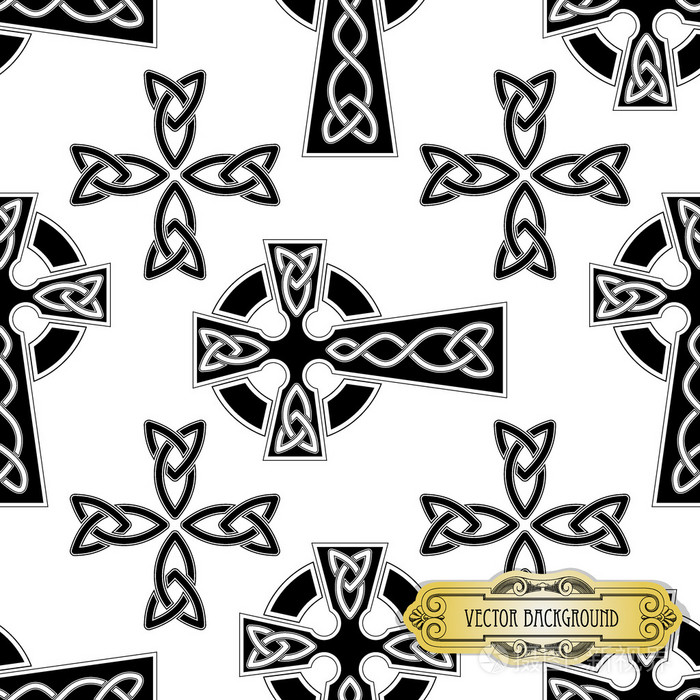 矢量凯尔特十字无缝