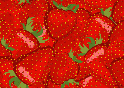 无缝模式与许多草莓