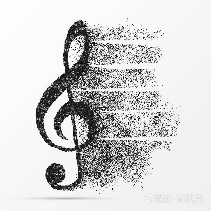 创造性的高音谱号抽象设计符号矢量