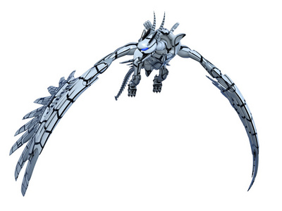 这只机械鸟怪物三维图照片