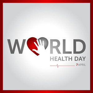 4月7日世界卫生日概念设计矢量图
