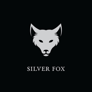 银狐徽标抽象狐logo模板.