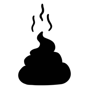 矢量黑色剪影狗屎图标.船尾标志.废话符号照片