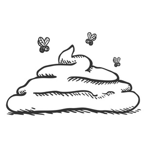 手工画的狗屎照片