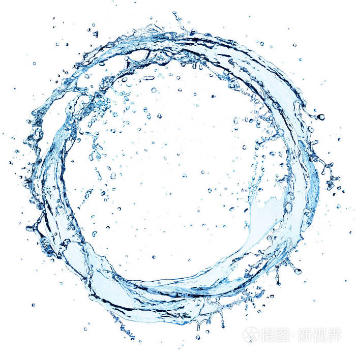 白色圆圆形状的水飞溅